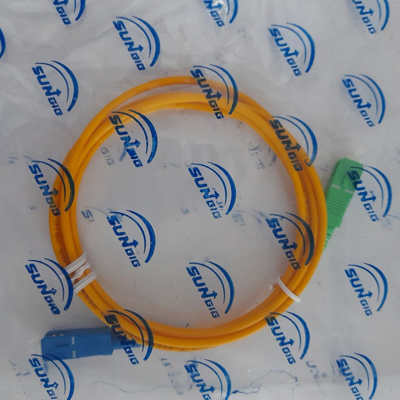پچ کورد فیبر نوری سان گیگ مدل SC UPC-SC APC Simplex SM بسته 20 عددی