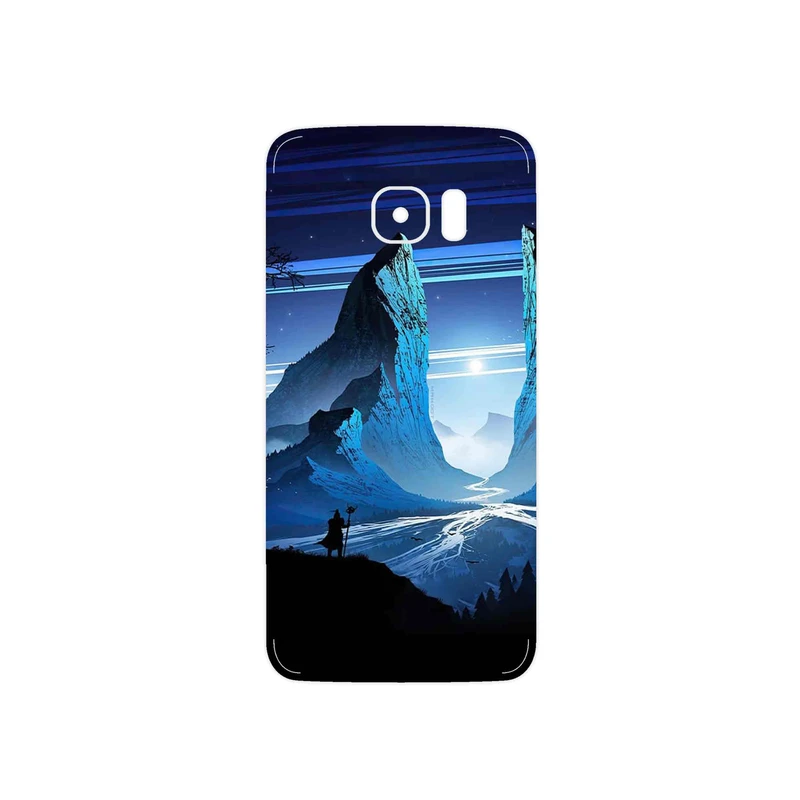 برچسب پوششی ماهوت مدل Blue Mountains Digital Art مناسب برای گوشی موبایل سامسونگ Galaxy S7 Edge