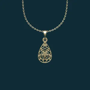 گردنبند طلا 18 عیار زنانه مدوپد مدل هندسی کد BB2-1-1104