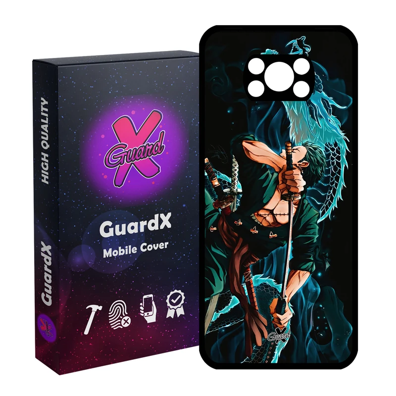 کاور گارد ایکس طرح Roronoa Zoro Anime مدل Glass10553 مناسب برای گوشی موبایل شیائومی Poco X3 NFC/Poco X3/Poco X3 Pro