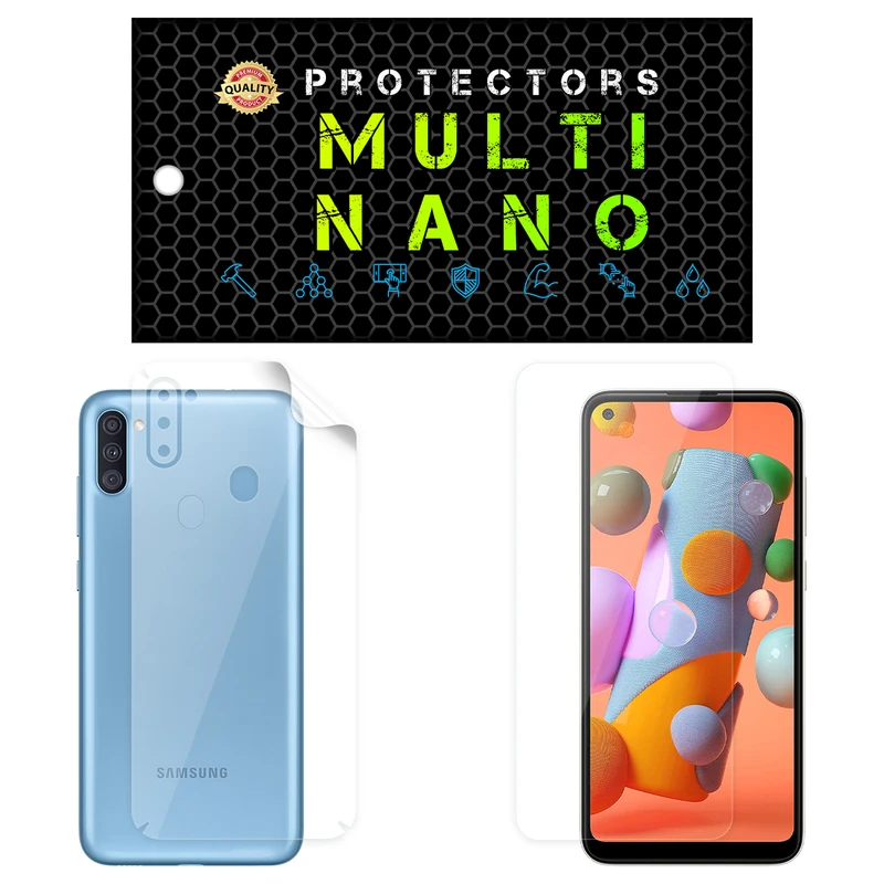  محافظ صفحه نمایش مولتی نانو مدل X-SFT مناسب برای گوشی موبایل سامسونگ Galaxy A11 به همراه محافظ پشت