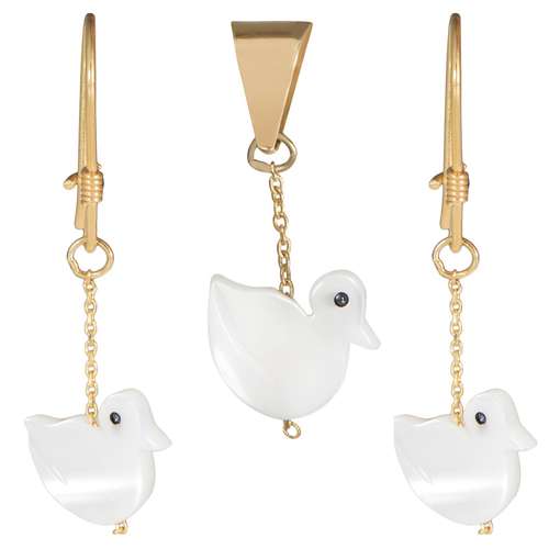 نیم ست طلا 18 عیار دخترانه مایا ماهک مدل MS0024