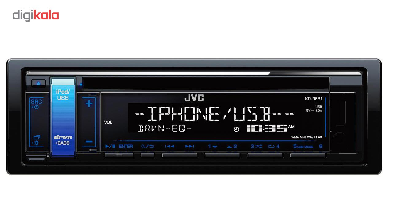 پخش کننده خودرو جی وی سی مدل KD-R681