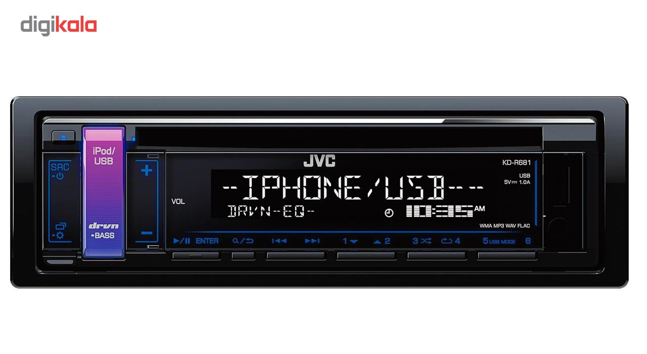 پخش کننده خودرو جی وی سی مدل KD-R681