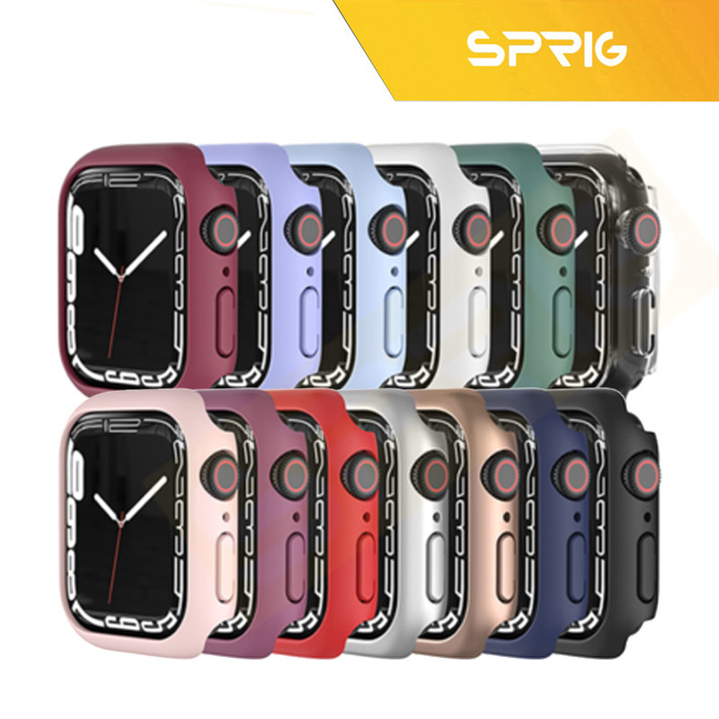 کاور اسپریگ مدل Guard-SP-Glass مناسب برای اپل واچ سری SE2021/7/8/9 سایز 45 میلی متری به همراه محافظ صفحه نمایش