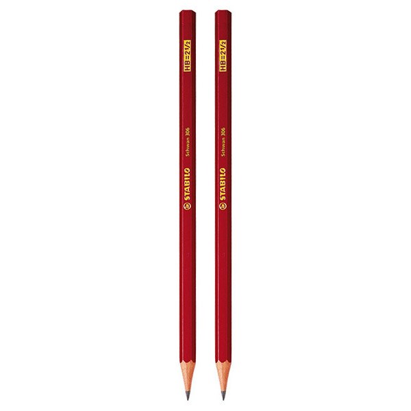 مداد مشکی استابیلو شوان 306 HB - بسته 2 عددی