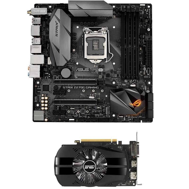 مادربرد ایسوس مدل STRIX Z270G GAMING به همراه کارت گرافیک ایسوس مدل PH-GTX1050-2G مادربرد ایسوس مدل STRIX Z270G GAMING به همراه کارت گرافیک ایسوس مدل PH-GTX1050-2G
