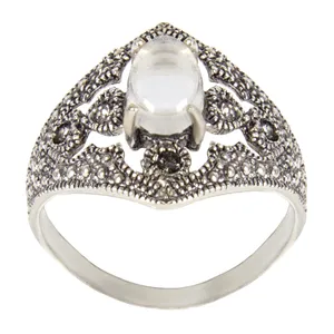   انگشتر نقره زنانه بازرگانی میلادی مدل در کد AW-014