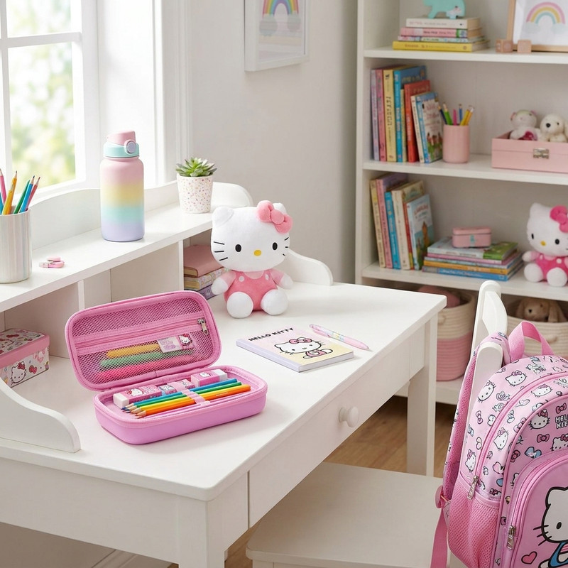 جامدادی مدل تبلتی طرح برجسته hello kitty