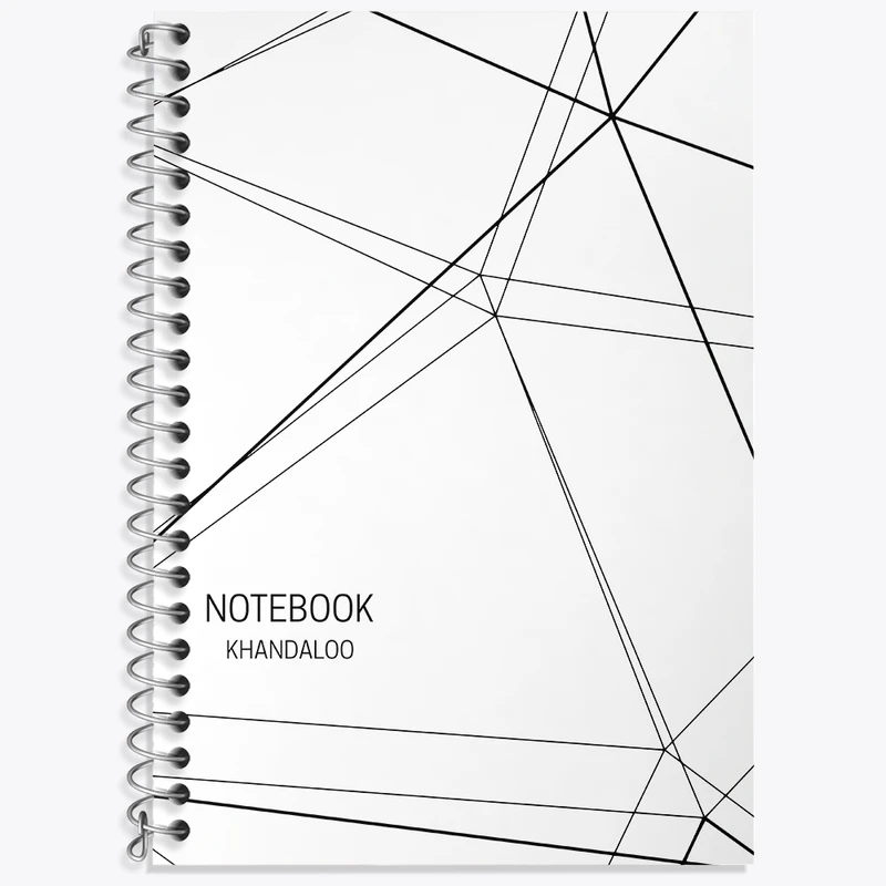 دفتر زبان 50 برگ خندالو مدل دو خط طرح مدرن کد N212