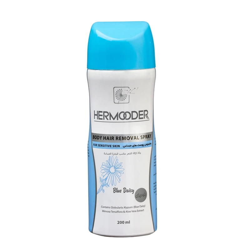 اسپری موبر بدن هرمودر مدل BLUE DAISY مناسب برای پوست حساس حجم 200 میلی لیتر