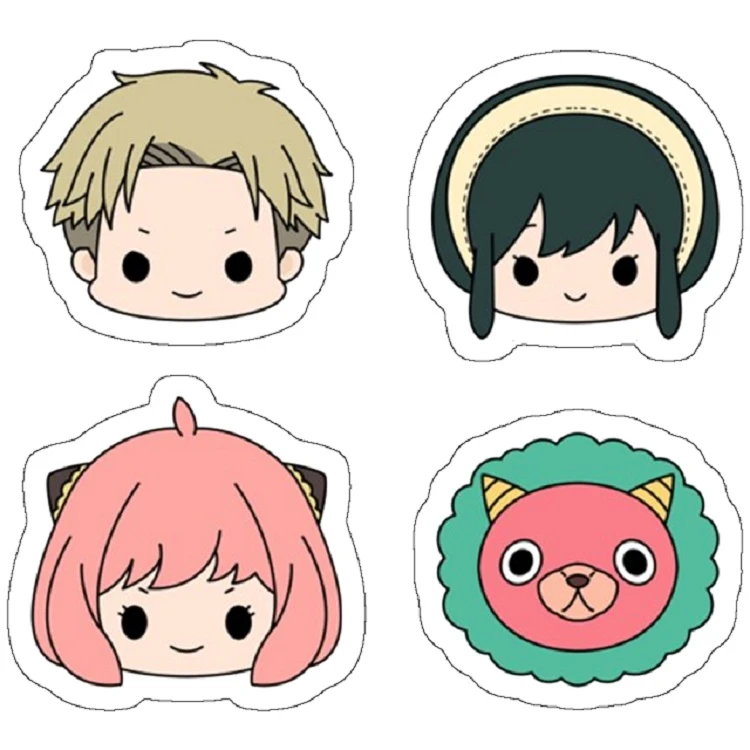 استیکر لپ تاپ مدل SPY X FAMILY بسته 4 عددی