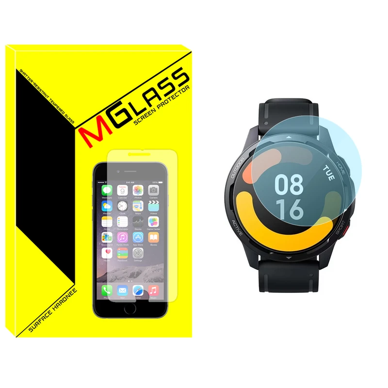 محافظ صفحه نمایش شیشه‌ای ام‌گلس مدل Glass-MG مناسب برای ساعت هوشمند شیائومی Watch S1 Active