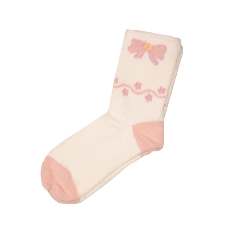 جوراب ساق بلند زنانه مدل پشمی موهر پاپیون