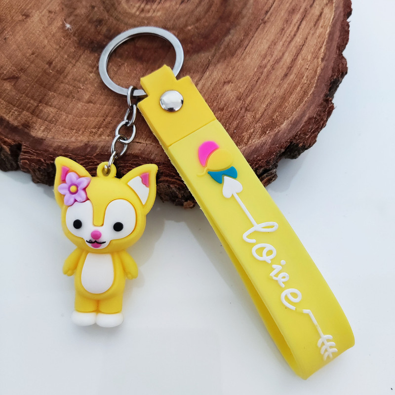 جاکلیدی مدل سیلیکونی طرح روباه گل به سر کد DB21