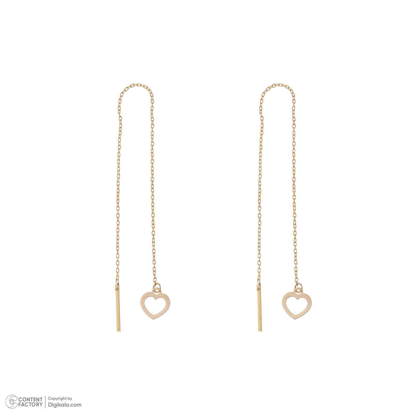 گوشواره طلا 18 عیار زنانه طلای مستجابی مدل 10225 -  - 3