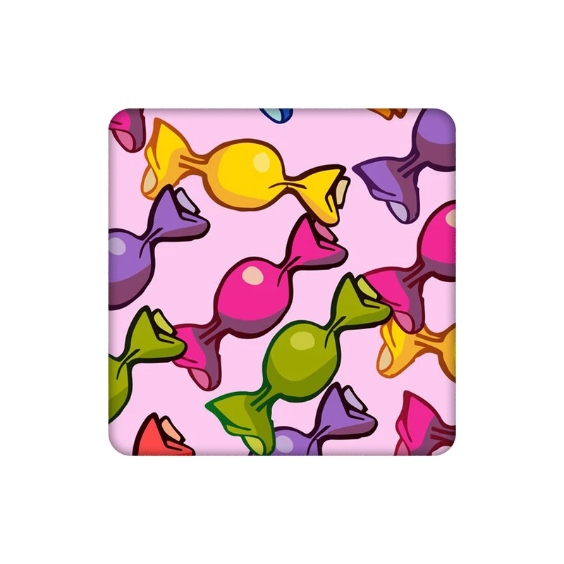 زیرلیوانی طرح پترن آبنبات های رنگی کد 7838910