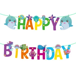  ریسه تولد مدل تولد مبارک طرح حیوانات دریایی کد 06