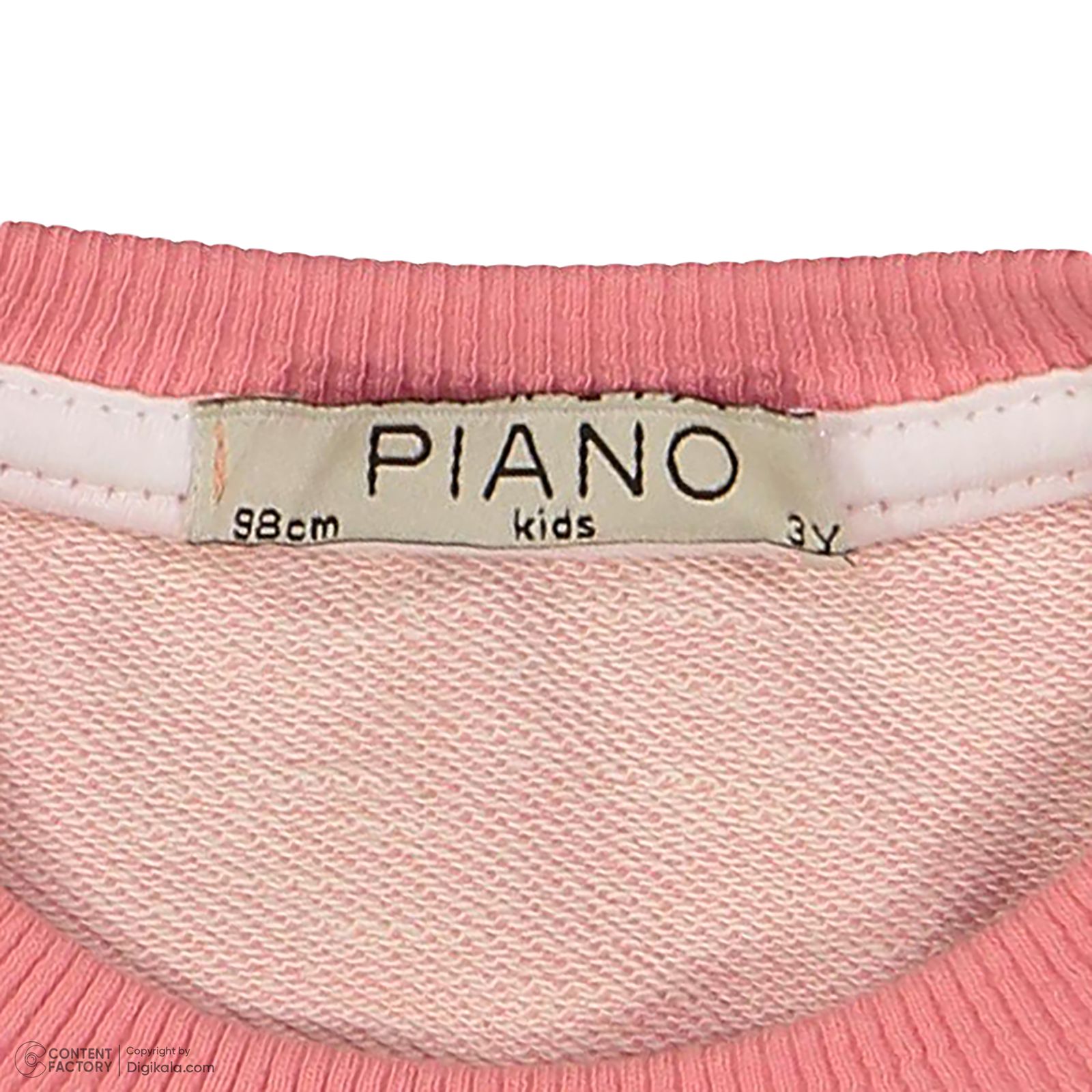 سویشرت دخترانه پیانو مدل 1818 رنگ صورتی -  - 5