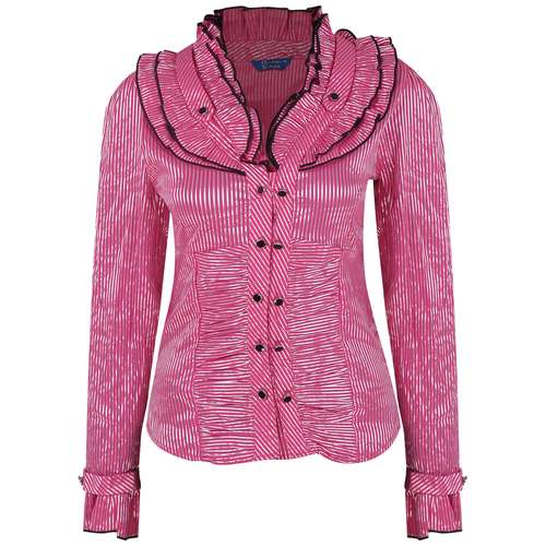 شومیز زنانه مدل یقه چین دار 