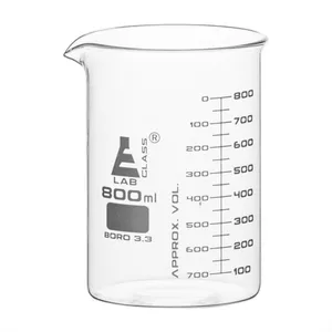 بشر آزمایشگاه مدل beaker ظرفیت 800 میلی لیتر