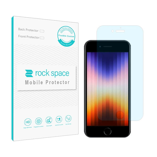محافظ صفحه نمایش آنتی بلو راک اسپیس کد BLU مناسب برای گوشی موبایل اپل iPhone SE