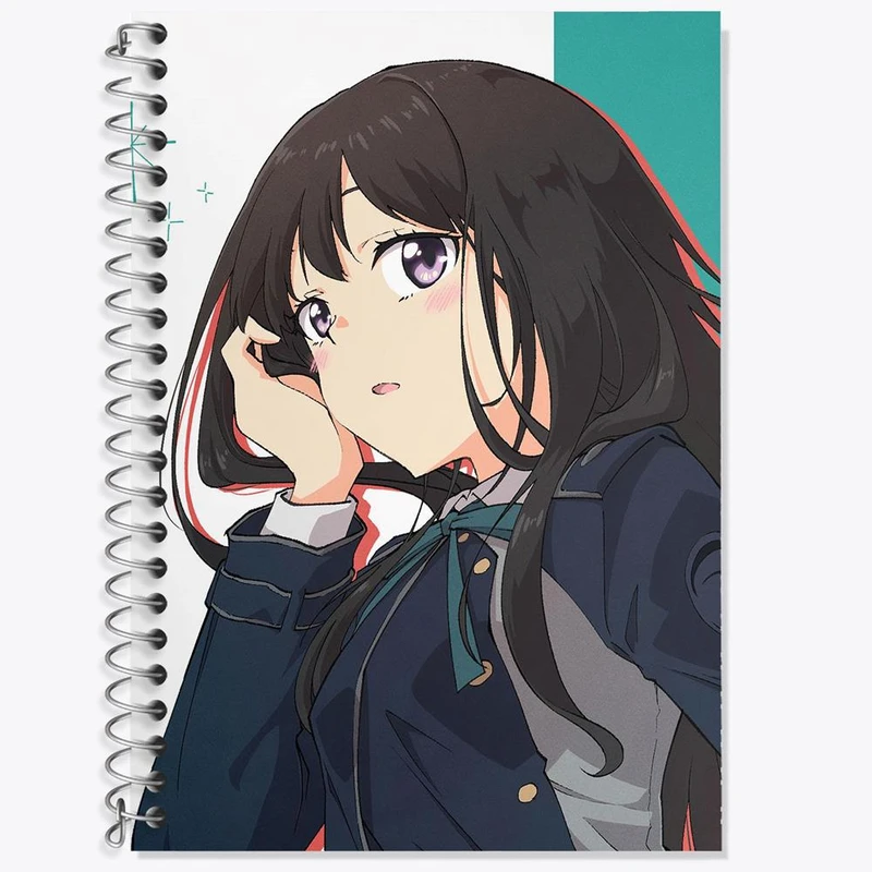 دفتر لغت 50 برگ خندالو مدل تاکینا انیمه لیکوریس ریکویل Lycoris Recoil کد 23049