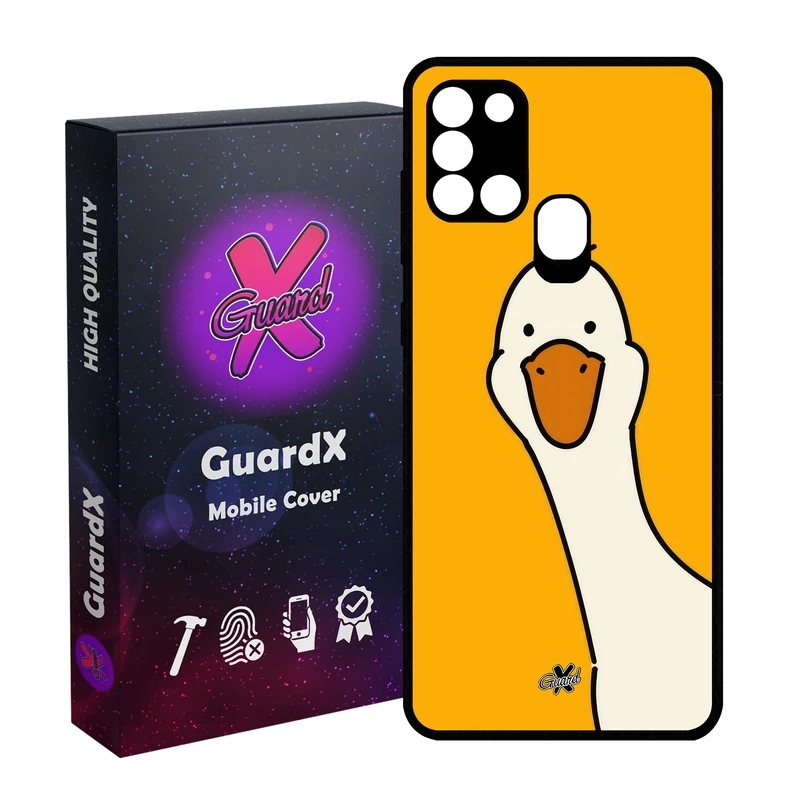 کاور گارد ایکس طرح اردک مدل Glass10656 مناسب برای گوشی موبایل سامسونگ Galaxy A21s
