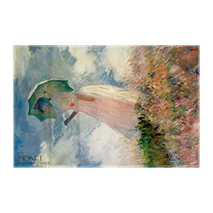 کاغذ کادو ترمه طراحان ایده مدل زنی با چتر آفتابی از مونه کد art0184 سایز 57x37 سانتی متر