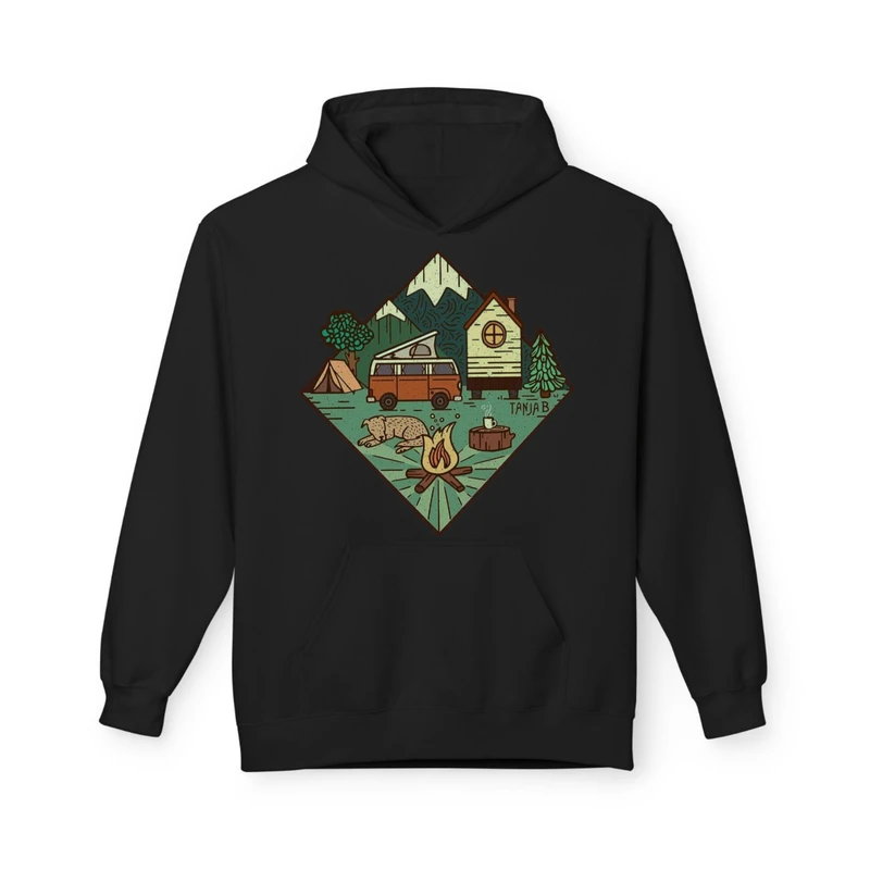 هودی مردانه پاد آفرین مدل طبیعت گردی کد q19