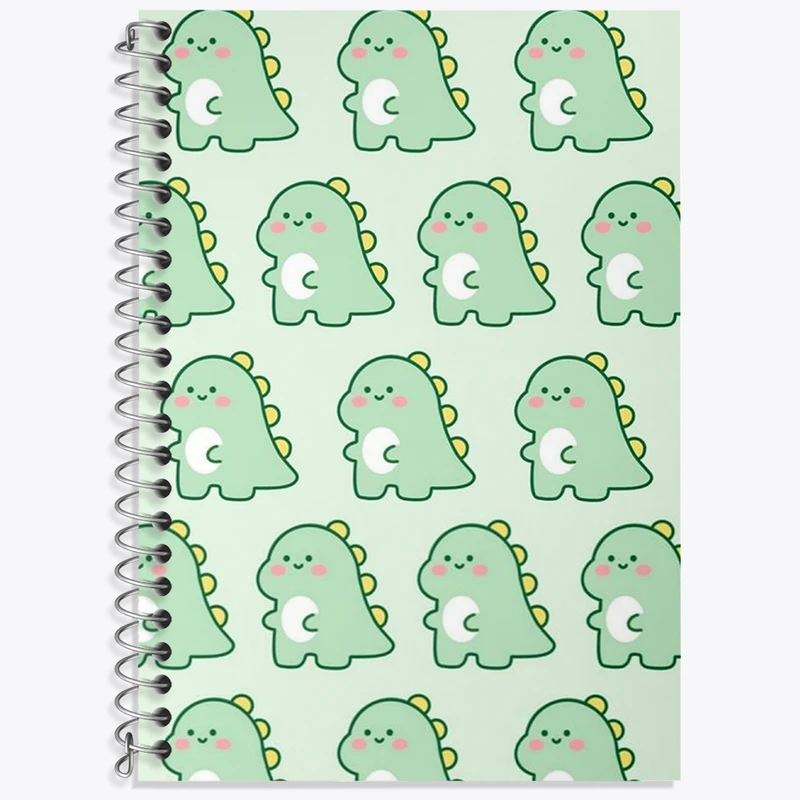 دفتر زبان 50 برگ خندالو مدل سه خط طرح دایناسور کیوت کد N1900