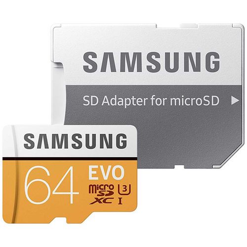 کارت حافظه microSDXC سامسونگ مدل Evo کلاس 10 استاندارد UHS-I U3 سرعت 100MBps همراه با آداپتور SD ظرفیت 64 گیگابایت