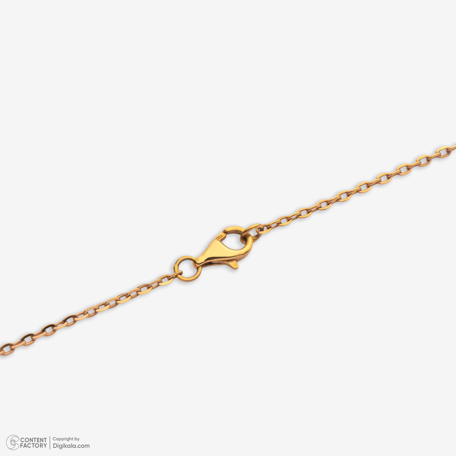 گردنبند طلا 18 عیار زنانه با زنجیر حلقه‌ای (فلامینگو) وی گالری مدل هرم کد NA4351 -  - 5