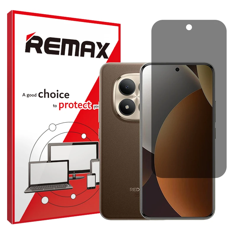 محافظ صفحه نمایش حریم شخصی ریمکس مدل تمام صفحه مناسب برای گوشی موبایل شیائومی Redmi Note 15 Pro Plus