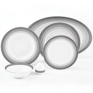 Zarin Iran Italia F Silverliner 2 28 Pieces Dinnerware Set High Grade