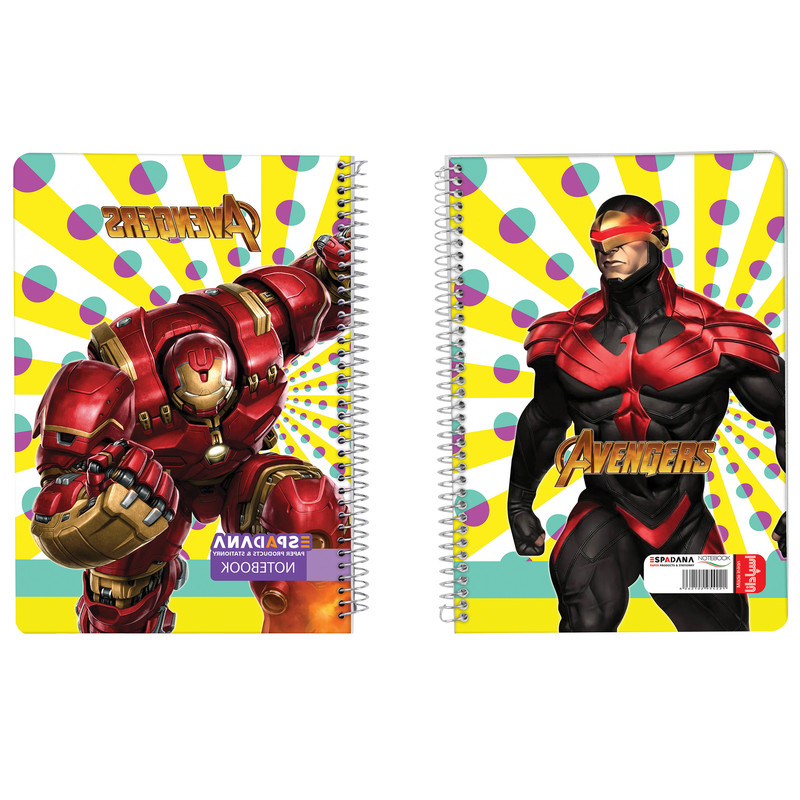 دفتر مشق 100 برگ اسپادانا طرح اونجرز کد Ave100