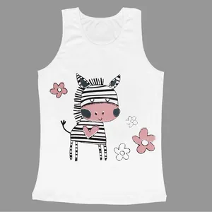 تاپ دخترانه مدل تمام پنبه zebra