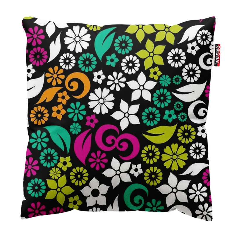  کوسن پاد آفرین طرح گل سایز 30*30 سانتی متر کد 1142