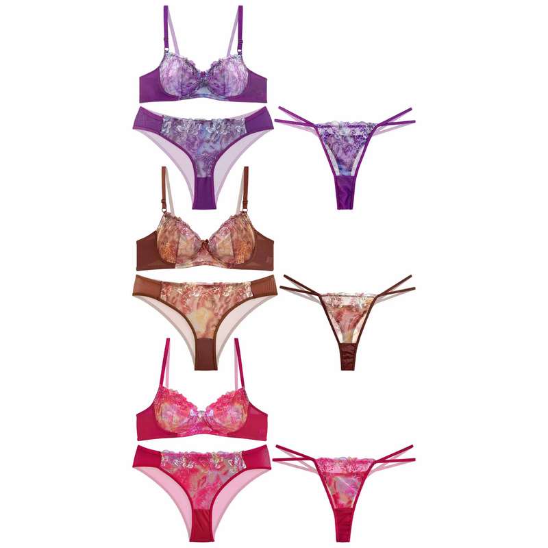 ست شورت و سوتین زنانه نوشه پوش کد 16-15-40914 مجموعه 3 عددی