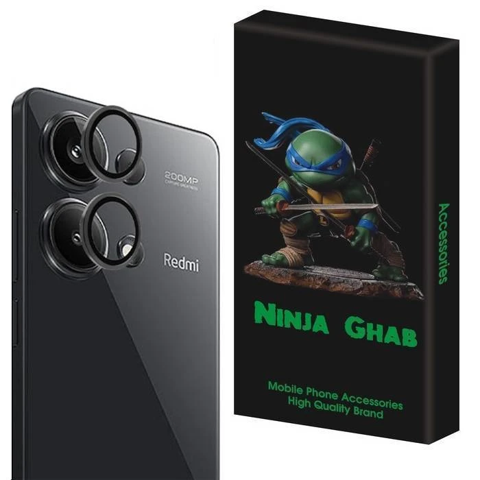 محافظ لنز دوربین نینجا قاب مدل رینگی مناسب برای گوشی موبایل شیائومی Redmi Note 13 Pro 4G