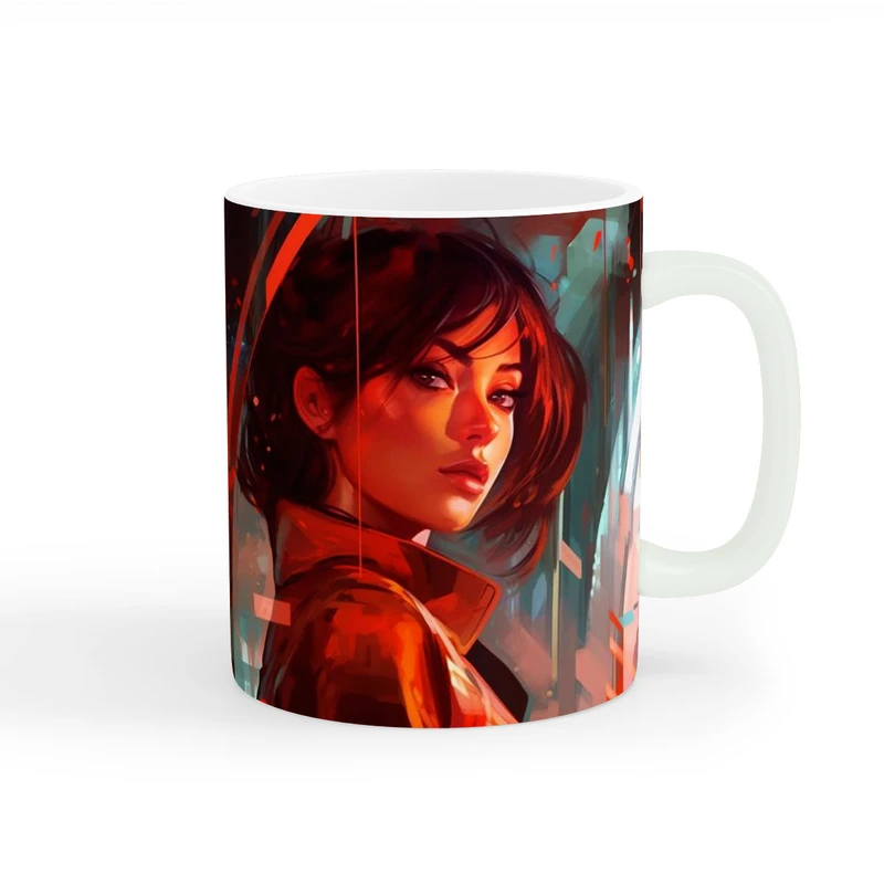 ماگ طرح دخترانه دختر جذاب کد wall-7875