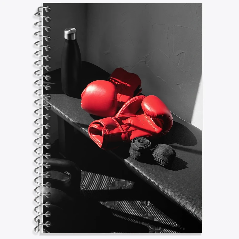 دفتر زبان 50 برگ خندالو مدل سه خط طرح بوکس (Boxing) کد F1469