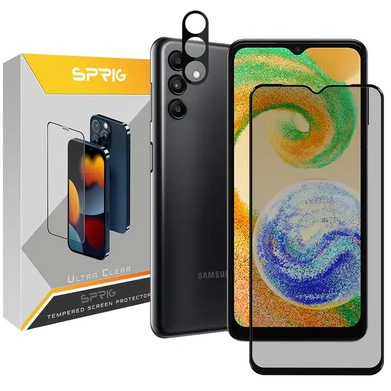 محافظ لنز دوربین اسپریگ مدل 3D-Privacy مناسب برای گوشی موبایل سامسونگ Galaxy A04s / a13 5G / M13 4G به همراه محافظ صفحه نمایش گوشی