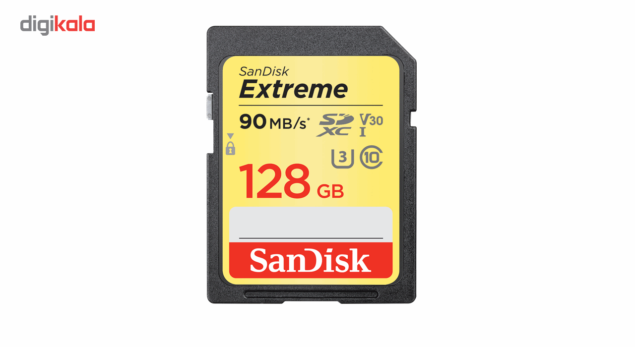 کارت حافظه SDXC سن دیسک مدل Extreme V30 کلاس 10 استاندارد UHS-I U3 سرعت 600X 90MBps ظرفیت 128گیگابایت