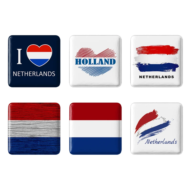 مگنت خندالو طرح پرچم هلند کد 1207A مجموعه 6 عددی