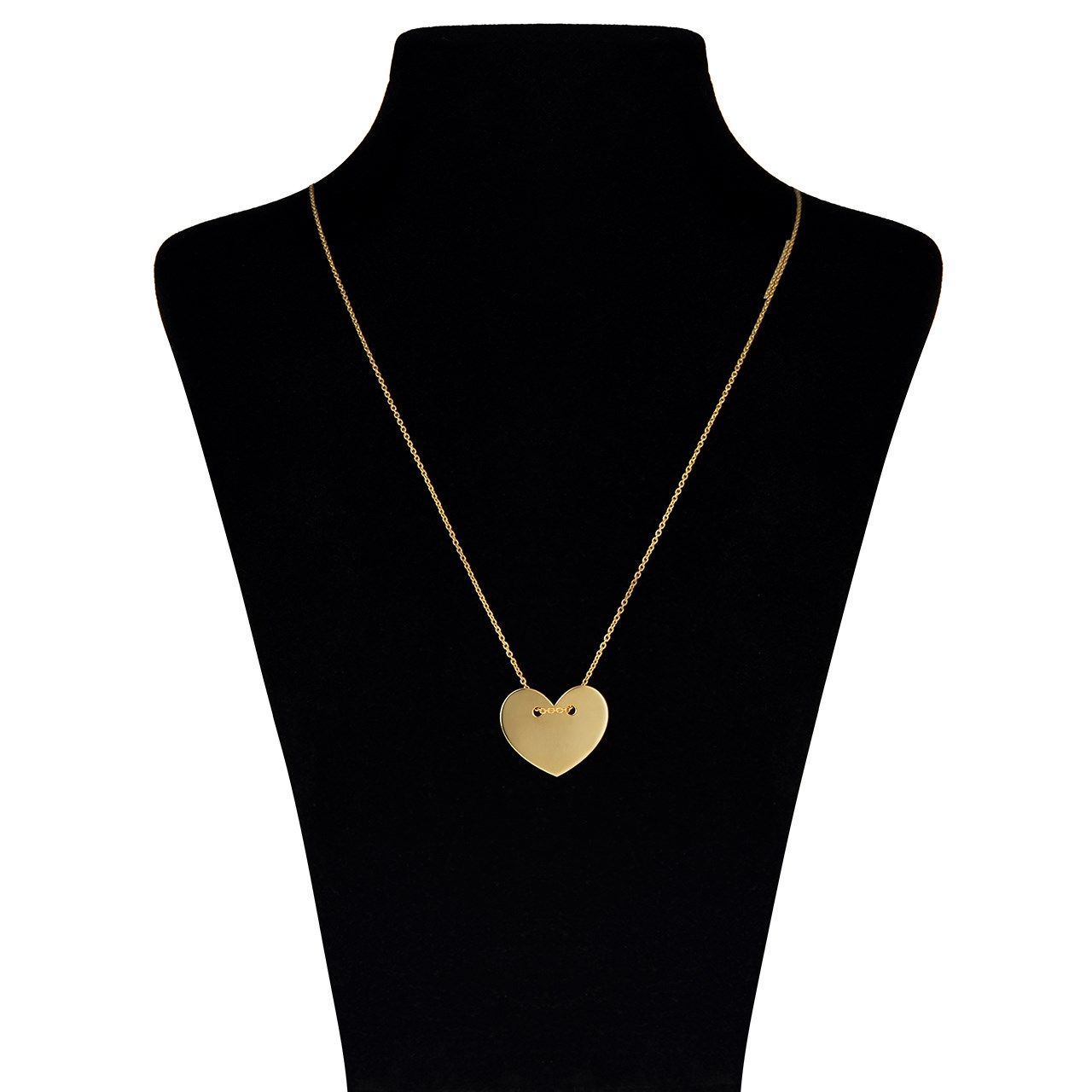 گردنبند طلا 18 عیار زنانه مایا ماهک مدل MM0370 طرح قلب -  - 1