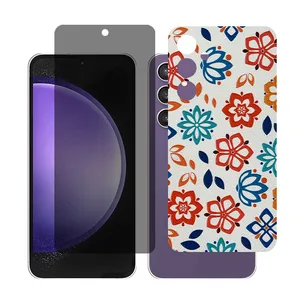 Glass Together model Privacy Screen Protector Suitable for Samsung Galaxy A55 Mobile Phone with Back cover sticker