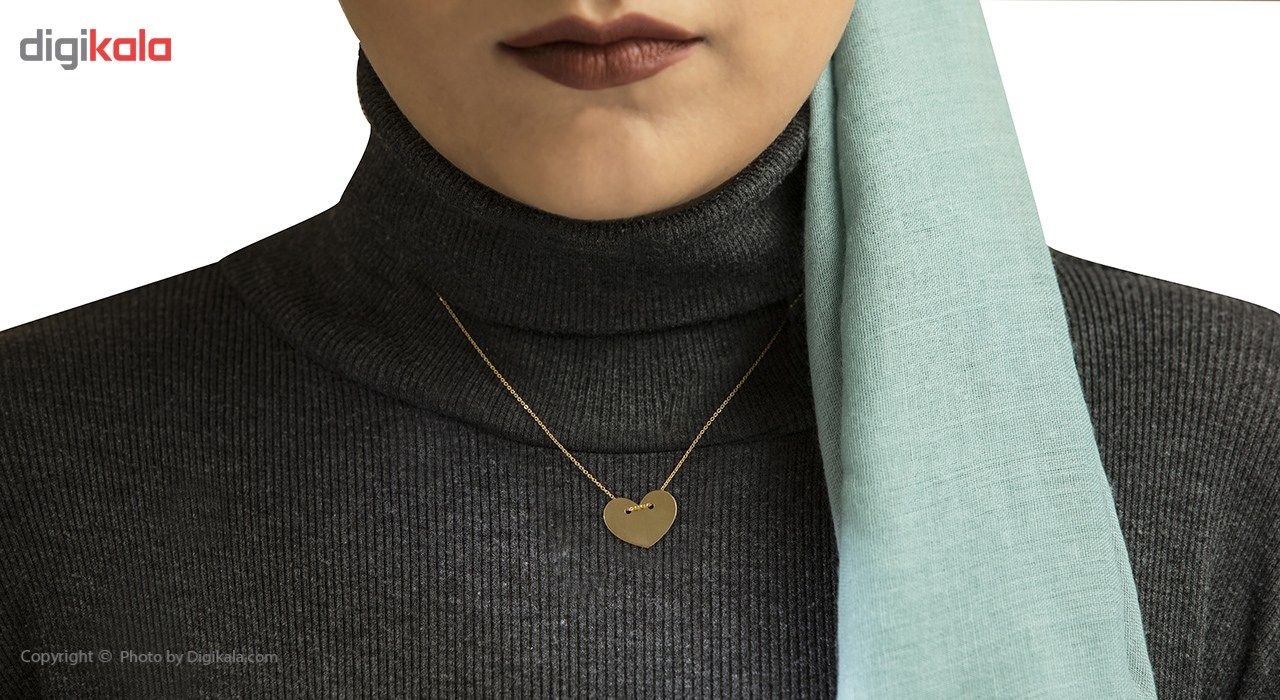 گردنبند طلا 18 عیار زنانه مایا ماهک مدل MM0370 طرح قلب -  - 6