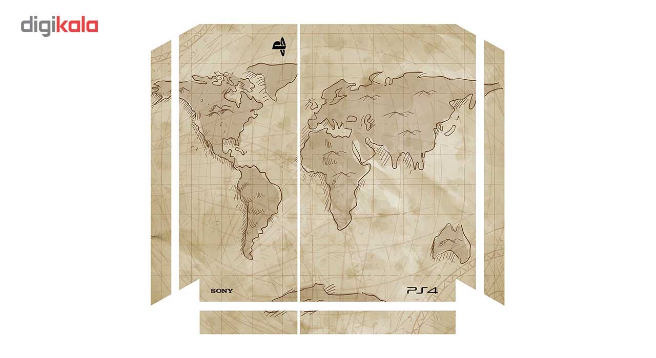 برچسب افقی پلی استیشن 4 ونسونی طرح Ancient World Map