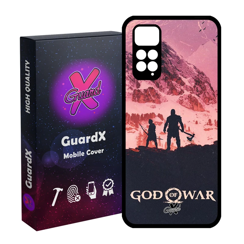 کاور گارد ایکس طرح God of War مدل Glass10075 مناسب برای گوشی موبایل شیائومی Redmi Note 11S/ Note 11 4G